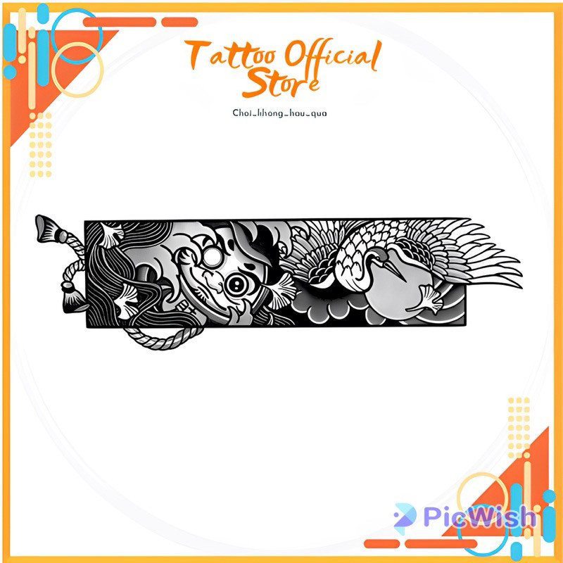 Hình Xăm Dán Tạm Thời Vòng tay Daruma Nhật Cổ 11cm X 18cm Chống Thấm Nước 15 Ngày Hot Trend 2023