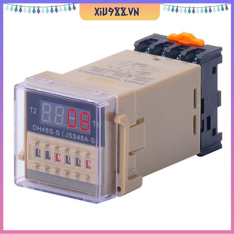 [xiu988.vn] Rơle thời gian DH48S-S 12V Công tắc rơle thời gian lập trình LED kỹ thuật số 12V 24V 36V