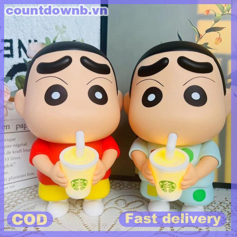 CO 1 Miếng Vinyl Trà Sữa Phát Sáng Cốc Để Bàn Trang Trí 25cm Mới Crayon Shin-Chan Tay Tay Noob Anime