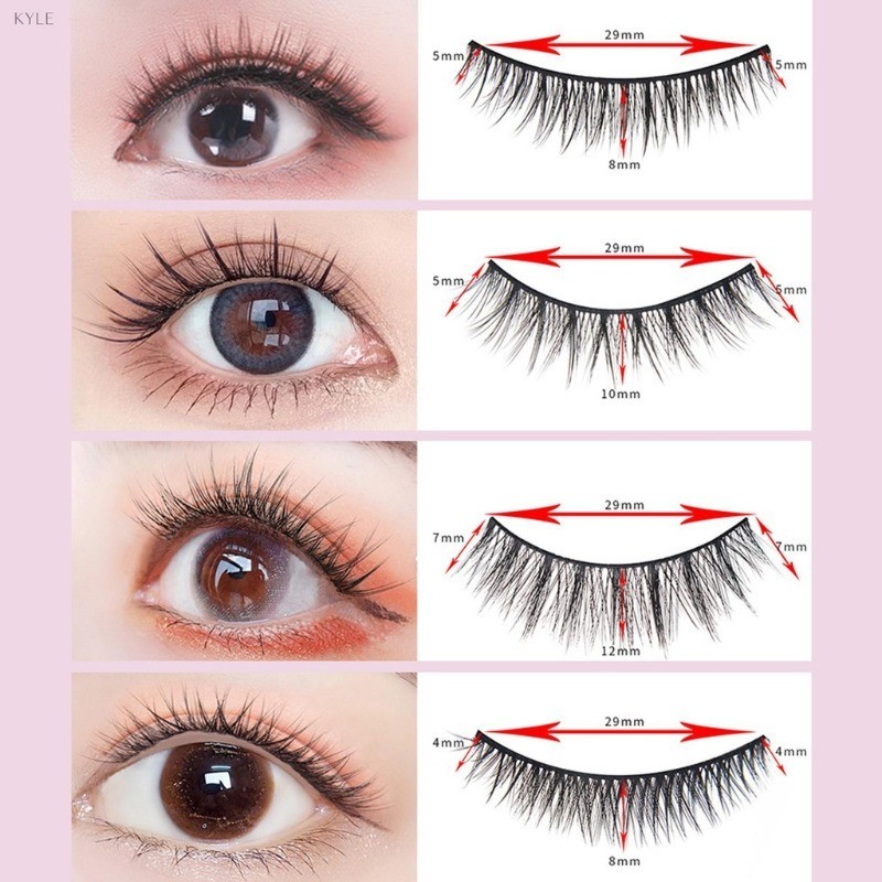 5 Đôi Lông Mi Giả 3D Lông Mi Giả Tự Nhiên Handmade 3D Chồn Lông Mi Mềm Nối Mi Dụng Cụ Trang Điểm Giả