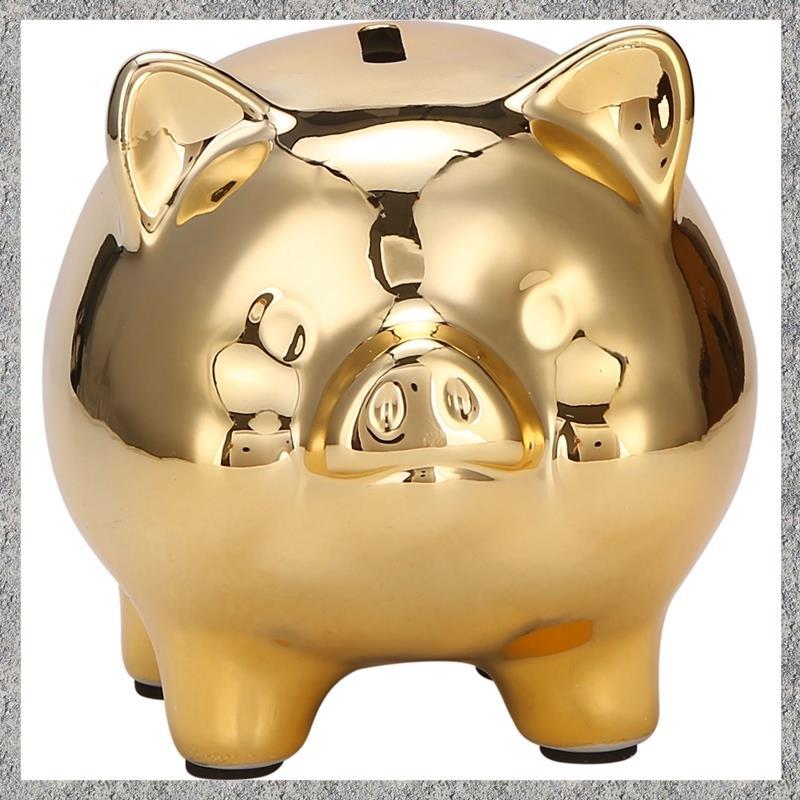Lợn Vàng Heo Con Ngân Hàng Đồng Xu Dễ Thương Heo Con Trang Trí Lợn May Mắn, Lợn Vàng