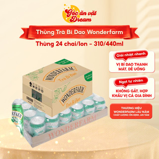  Trà Bí Đao Wonderfarm – Thùng 24 Chai 310ml   440ml – Nước giải khát thanh mát giải nhiệt tự nhiên 