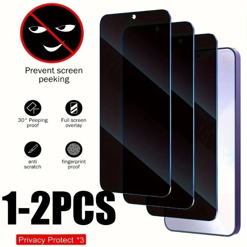 1-2 Chiếc Màu Đen Bảo Vệ Màn Hình Riêng Tư Cho Tecno Pop Pouvoir 3 4 5 5X 6 7 8 9 Plus LTE Pro 4G 5G