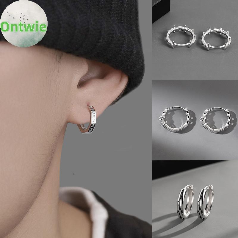 Ontwie Nam Thời Trang Hình Học - Bông Tai Phong Cách Hip-Hop Punk - Quà Tặng Việt Nam