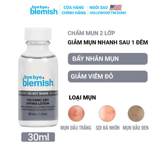  Combo Chấm mụn tro núi lửa dành cho mụn trắng sưng đỏ và Chấm mụn Vitamin C dành cho da mụn thâm 30ml 