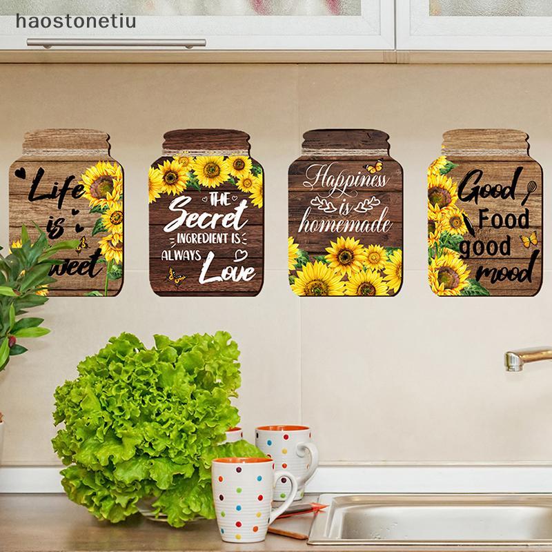 NS Dán Tường Hướng Dương Nhà Hàng Nền Nhà Bếp Tường Trang Trí Nhà Cửa Dán Tường Tự Dính NS