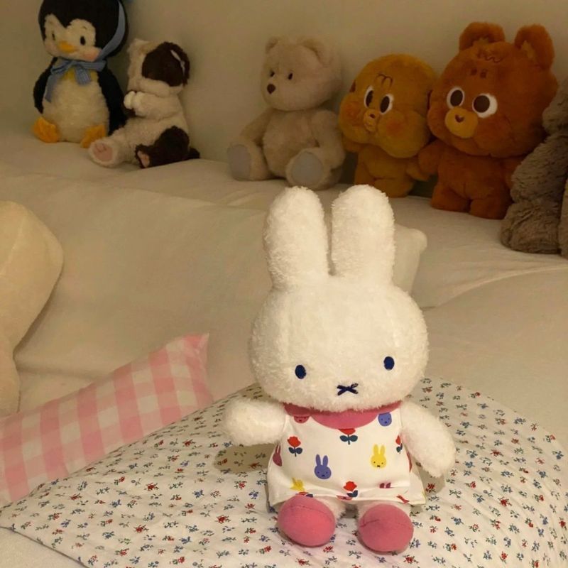 Miffy / Miffy Thỏ Sang Trọng Đồ Chơi Búp Bê Váy Công Chúa Miffy Thỏ Búp Bê Giường Trẻ Em Búp Bê Ngủ 