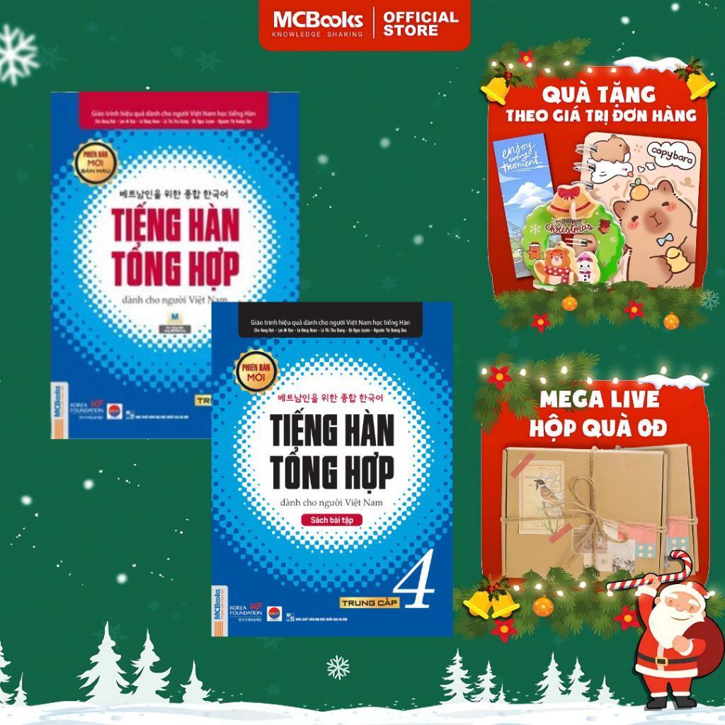 Sách - Tiếng Hàn Tổng Hợp Dành Cho Người Việt Nam Trung Cấp 4 - Sách Bài Học + Bài Tập - Bản Màu - M