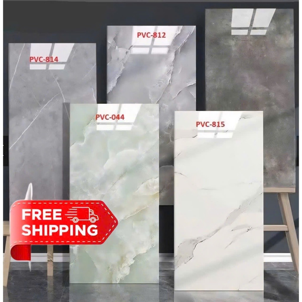 combo 50 dán tường tấm phủ nhựa PVC 3D Kích Thước 60 x 30cm tráng nhôm mặt sau xốp dán tường pvc vân
