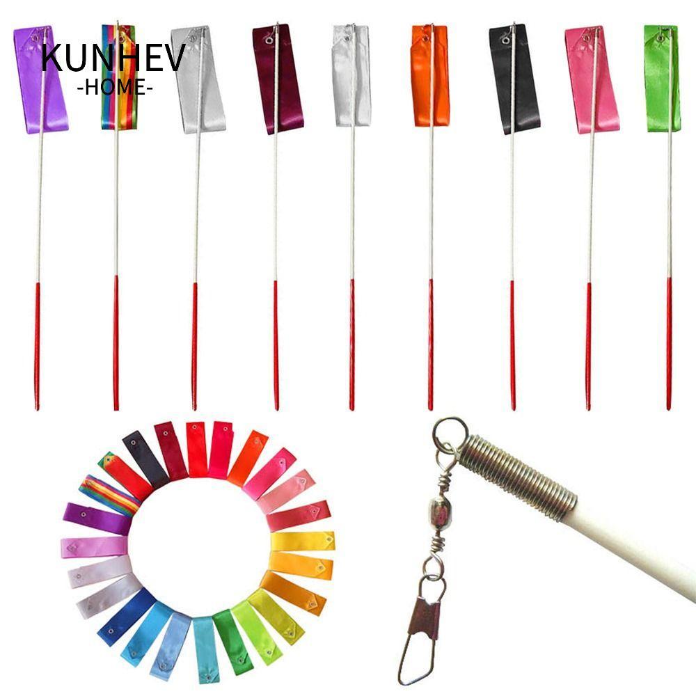 KUNHEV Dance Ribbon Phụ kiện Streamer Twirling Rod Đồ chơi trẻ em Nhảy múa