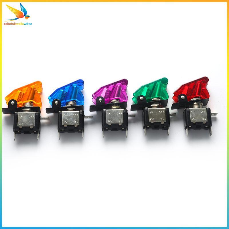 Colorfulswallowfree Car Tru Illuminated Led Switch Công tắc chuyển đổi Máy bay an toàn Flip Up Cover