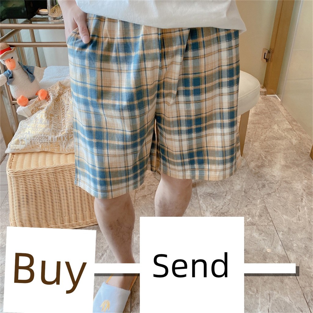 quần đùi mặc nhà quần short nam Quần 5 tấc 100% cotton cỡ to cỡ lớn dành cho người béo siêu cỡ lớn C