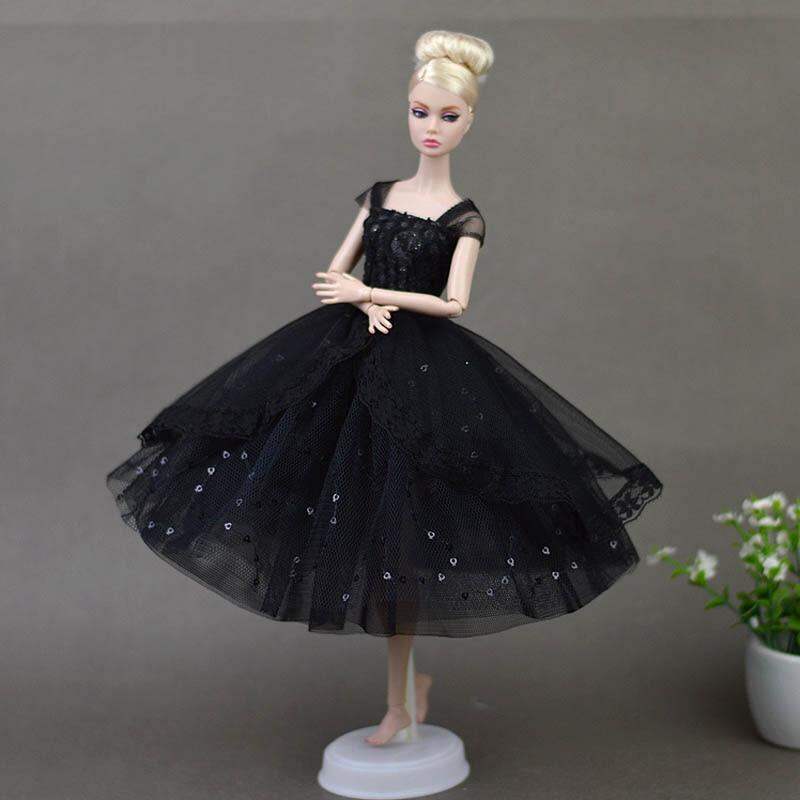 Váy Búp Bê Thanh Lịch Nữ Đen Váy Nhỏ Đầm Dạ Hội Quần Áo Cho Búp Bê Barbie Cho 1 / 6 BJD Búp Bê Quà T