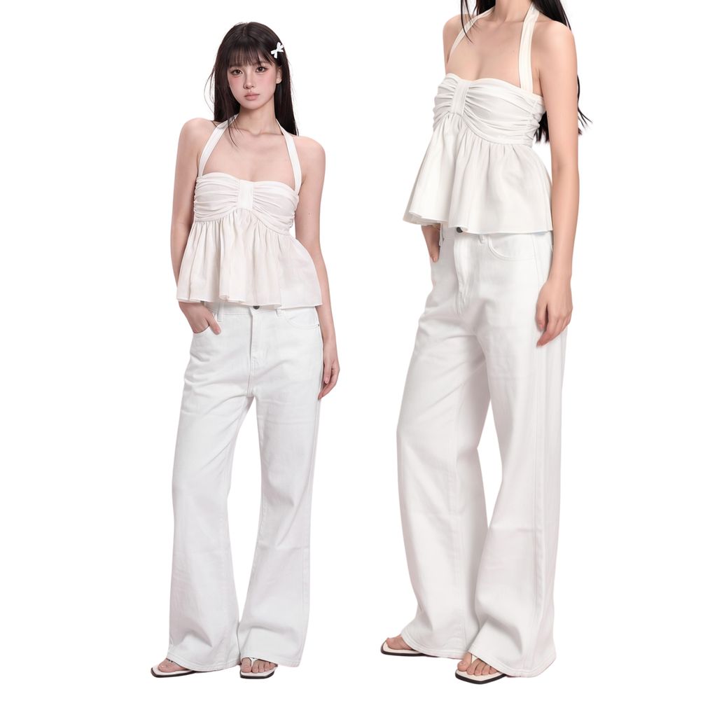 THE L STUDIOS - Quần Jeans Nữ Ống Loe Nhẹ Cạp Cao – Tôn Dáng, Kéo Dài Chân