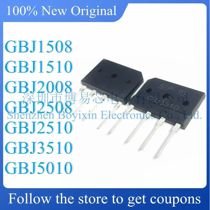 5 CÁI GBJ1508 GBJ1510 GBJ2008 GBJ2508 GBJ2510 GBJ3510 GBJ5010 cầu chỉnh lưu