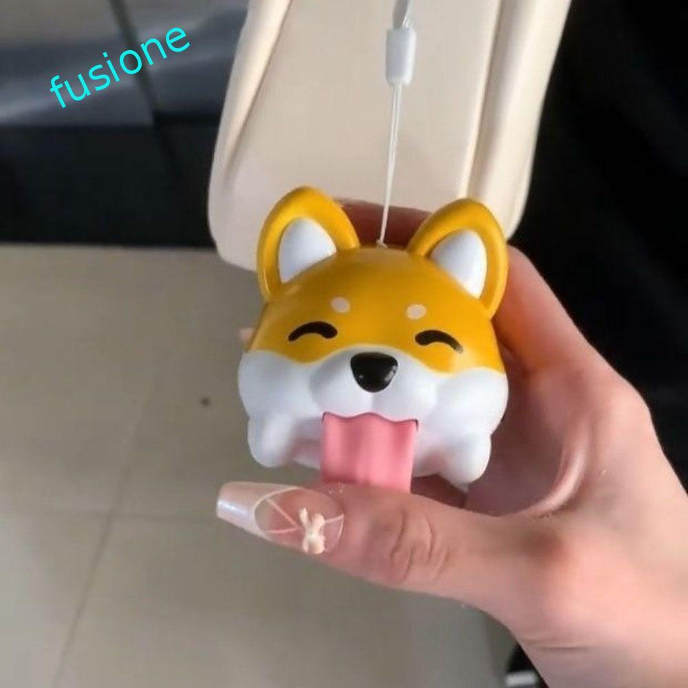 FUSIONEDGE Corgi Bức tượng ngộ nghĩnh, Móc khóa hình chó khử mùi hoạt hình, Để bàn Tượng nhựa tạo âm