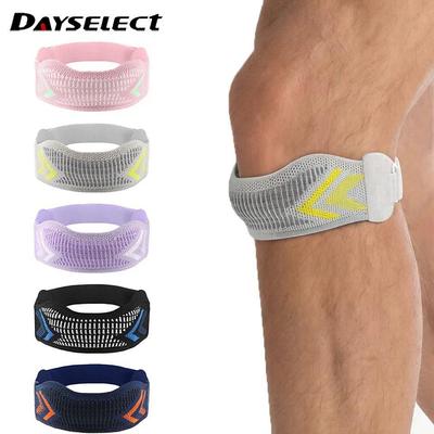 DAYSELECT 1 Miếng Thể Thao Patella Dây Đeo Có Thể Điều Chỉnh Leo Núi Đi Xe Đạp Silicon Giảm Sốc Kneepad