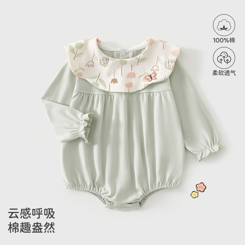 Spring and Autumn Baby Romper Onesie Baby Girl Cute 0-3 Years Old Onesie BKPS