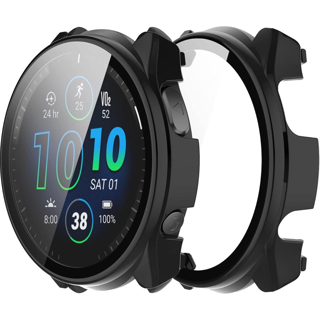 Ốp lưng Tương thích với Vỏ đồng hồ Garmin Forerunner 965, Vỏ chống sốc PC cứng Vỏ bảo vệ toàn diện c