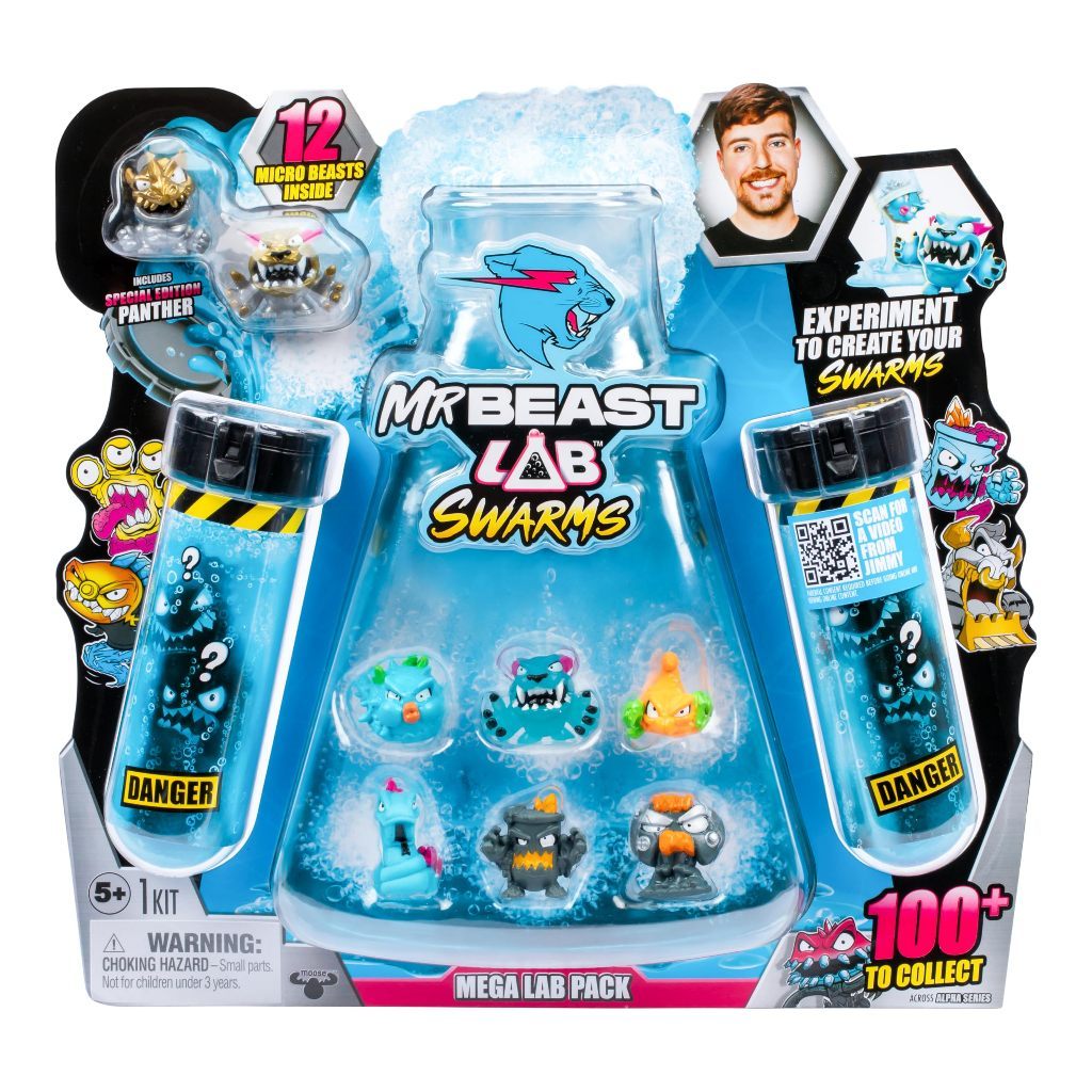 [HAMI] Bộ Đồ Chơi MrBeast Lab Swarms – Mega Lab Pack (12 Quái Thú Mini)