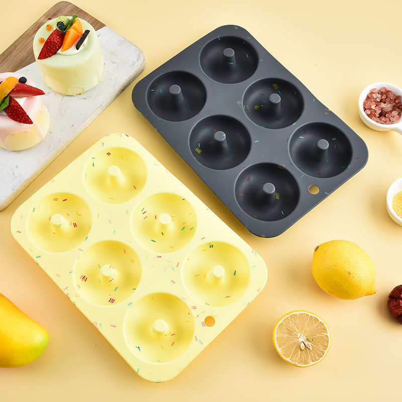 Silicone Six-Link Donut Cup Khuôn Bánh Donut Khuôn Dụng Cụ Nướng Bánh Silicon20251210