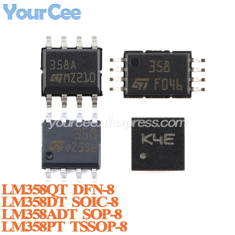 50 Cái / 5 Cái LM358DT LM358ADT LM358PT LM358QT LM358 358 SO8 Công Suất Thấp Op Amp Bộ Khuếch Đại Ho