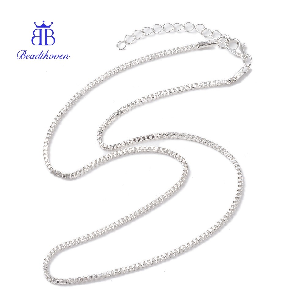 5 Chiếc Hộp Sắt Dây Chuyền Sier 18.19x0.08 inch (46.2x0.2cm)