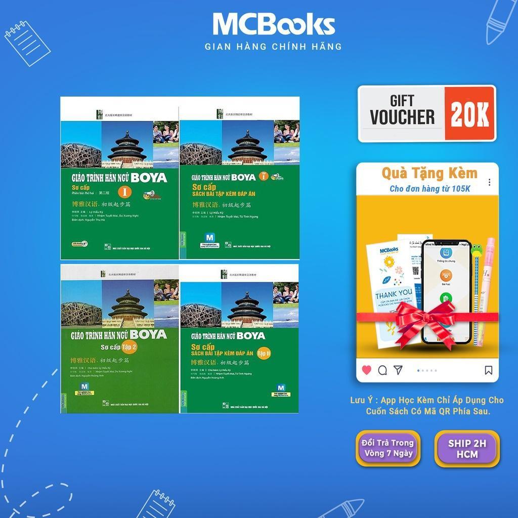 Sách - Giáo Trình Boya Sơ Cấp 1 + Sơ Cấp 2 - 2 Cuốn Bài Học + 2 Cuốn Bài Tập - MCBooks