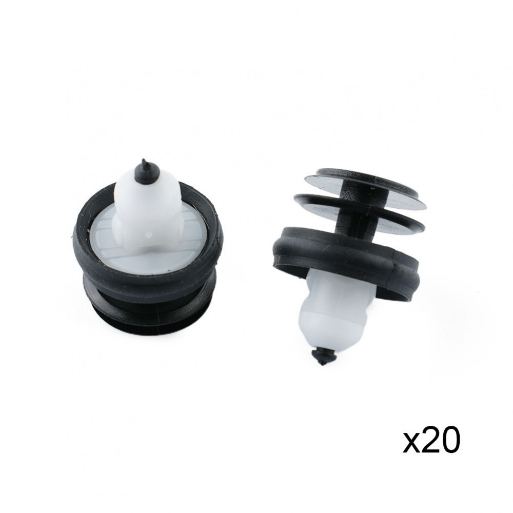 Black with White Door Trim Panel Clip for BMW 3 5 6 X5 X6 X7 Z4 Set of 20 Pieces