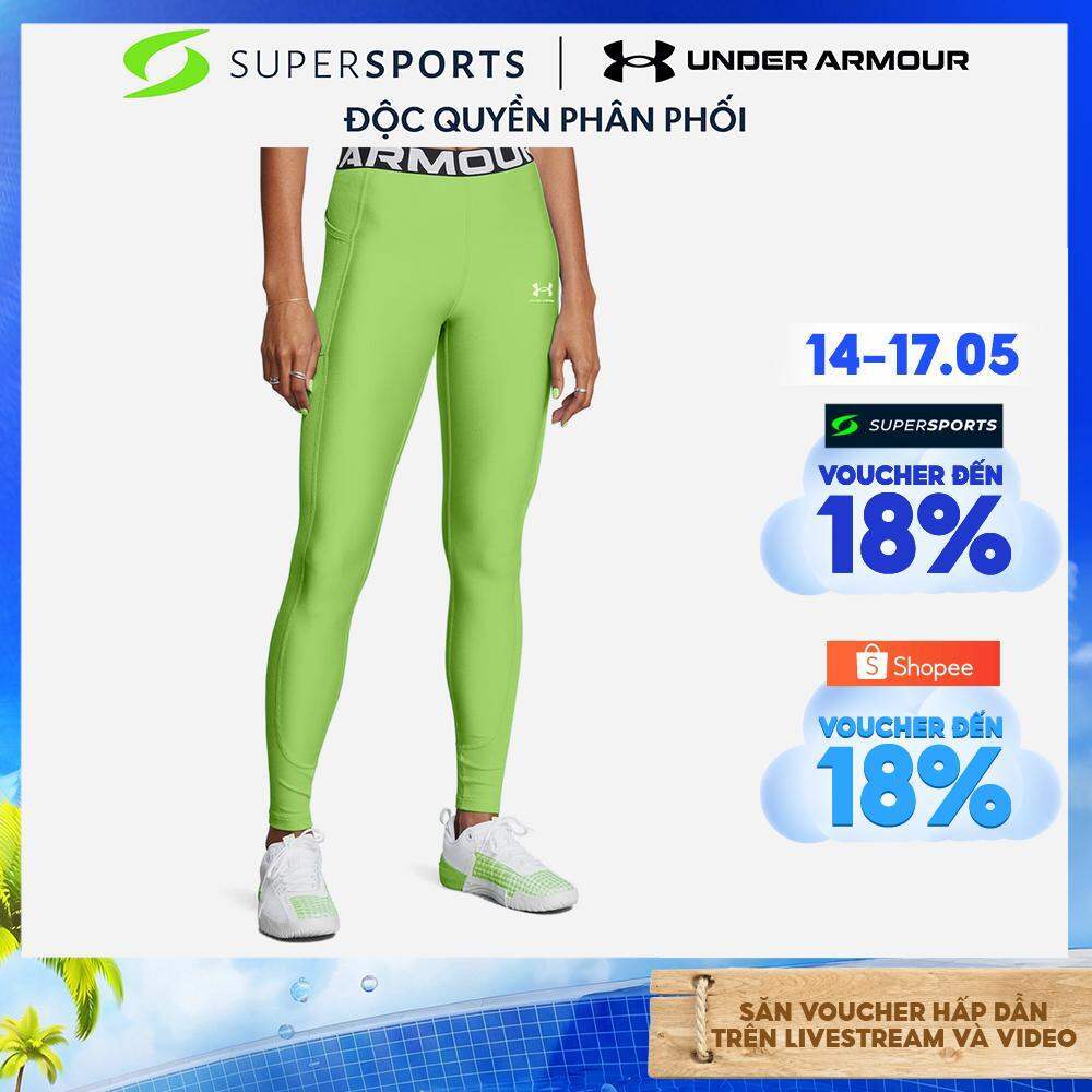Quần Ôm Nữ Under Armour Heatgear Rib - Xanh Lá - 1388693-304
