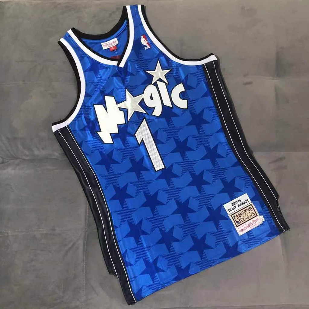 JOCELLEN NBA Orlando Magic No. 1 áo bóng rổ thêu Tracy McGrady Densa