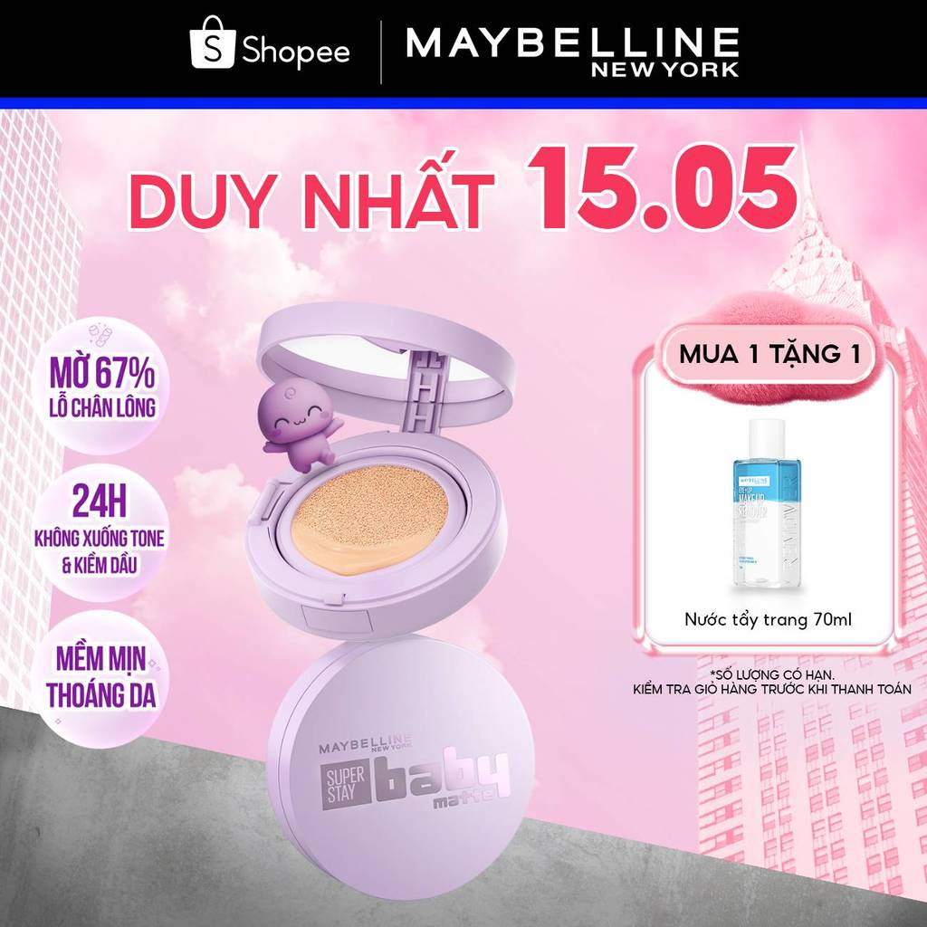 Phấn nước Superstay 24H Baby Matte Cushion Maybelline New York [MỚI] | BigBuy360 - bigbuy360.vn
