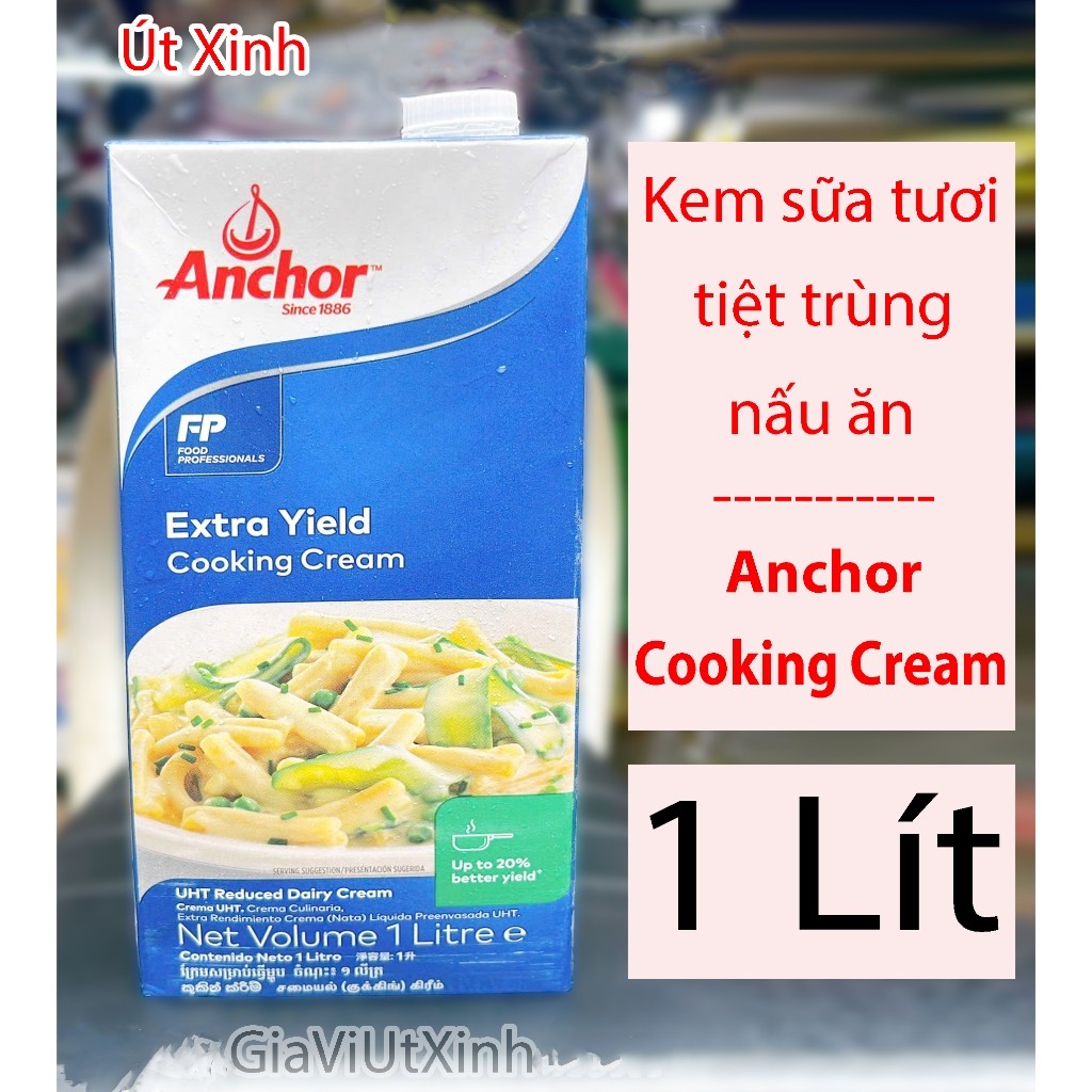 KEM SỮA TƯƠI TIỆT TRÙNG NẤU ĂN ANCHOR 1 LÍT - EXTRA YIELD COOKING CREAM ..