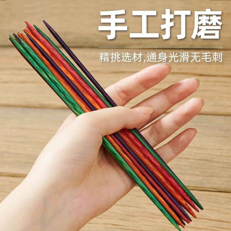 Màu Gỗ Thẳng Kim Đan Tay Đan Áo Len Tay Mũ Tất Áo Len Kim Dính Kim Len Kim Len Kim Đan Dụng Cụ A
