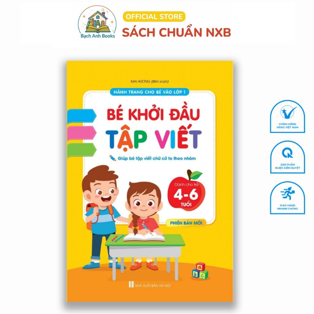 Sách - Combo Bé Khởi Đầu Tập Viết - Hành Trang Cho Bé Vào Lớp 1 ( Màu Vàng )