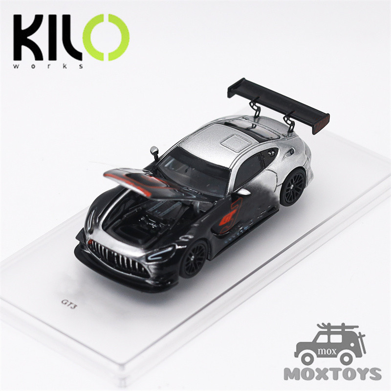 KILO 1: 64 GT3 EVO II Trình bày xe mô hình đúc màu đen