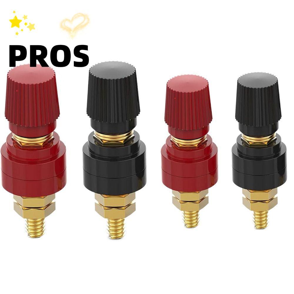 PROS Binding Post Terminal, Brass M6 M8 Post Terminal Blocks, Red Black Post Connector