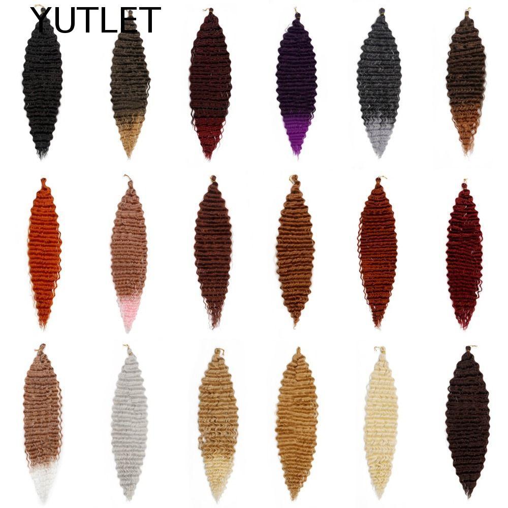 YUTLET Passion Twist Braiding Hair Extension, Afro Curls Water Wave Deep Wave Crochet Hair, Deep Twi