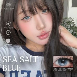 [NEW] Lens Xanh Biển Ánh Ngọc Họa Tiết Vân Sóng Trong Mát Sea Salt Blue 14.2mm