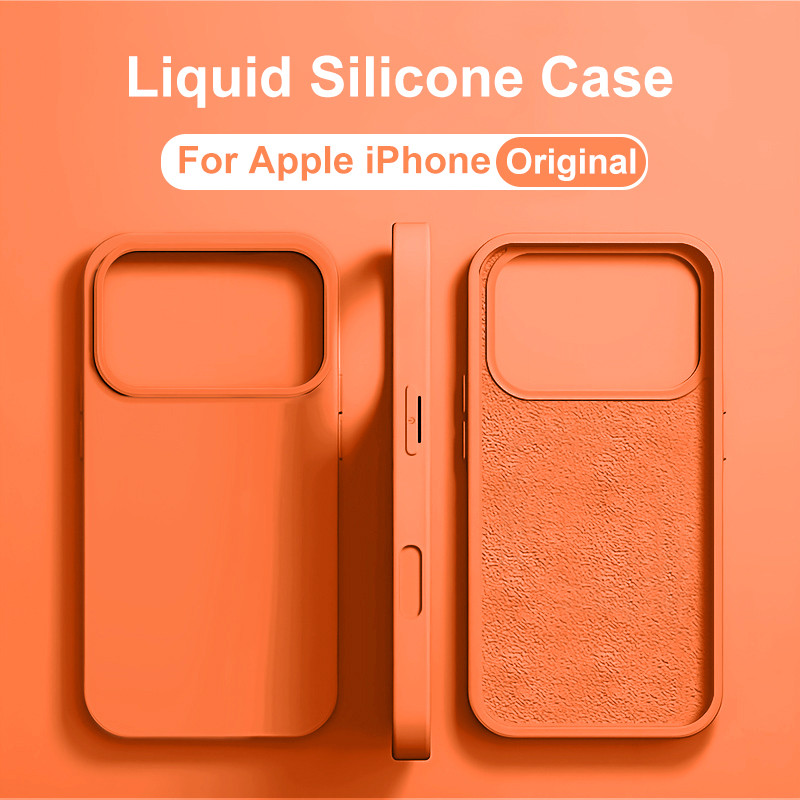 Dành Cho IPhone 17 Pro Max Ốp Lưng Silicon Lỏng Chính Hãng Cho Apple IPhone 17 11 12 13 14 15 16 Pro