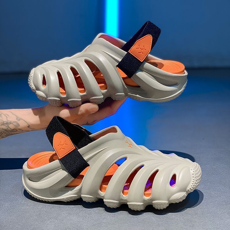 【JsS】Hole Shoes for Men's Summer Exterior Dual-purpose Driving Sports Casual Sandals, Soft Sole, Non