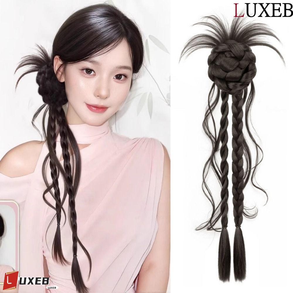 LUXEB Twisted Braid Hair Extension, Synthetic Fiber Bun - Curling Chignon cho hàng ngày