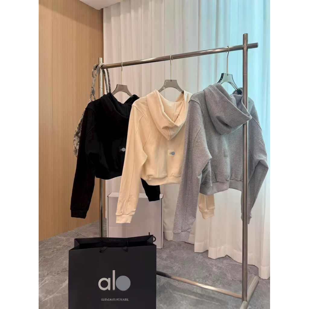 306O AL0 Lazy Feel New Kendall Jenner Style Hooded Short Sweatshirt