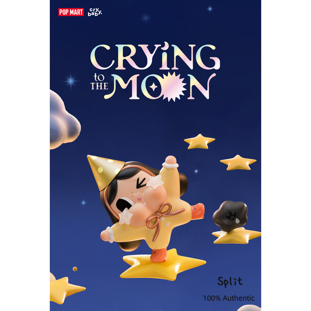 P POPMART POPMART crybaby Running Moon Series crybaby Hình Hộp Bí Ẩn Hợp Thời Trang Chơi Bí Ẩn Hộp Đ