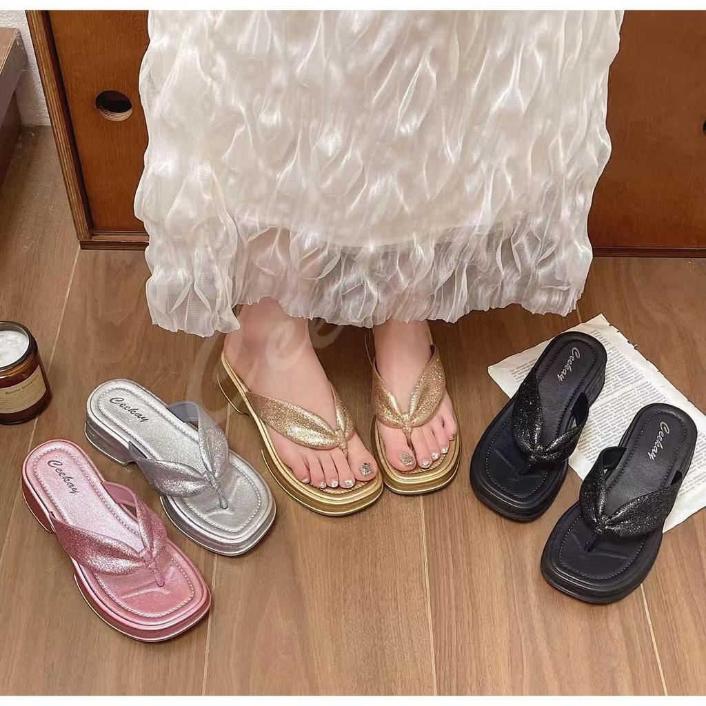 Dép xỏ ngón cao gót dành cho nữ Giày thông thường thoải mái khi đeo Ck56