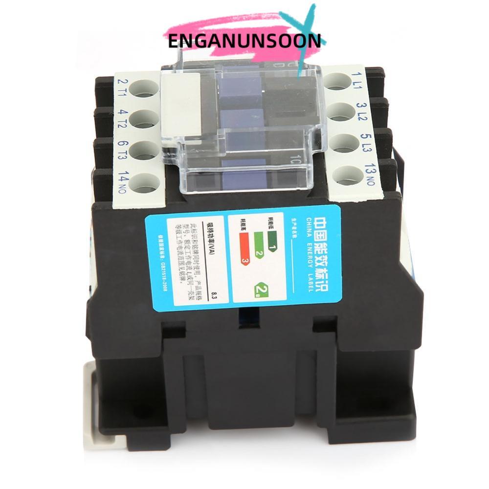 Contactor ENGUNSOON, Contactor AC 12A CJX2-1210, Rail Mount 24V / 36V / 48V / 110V / 220V / 380V AC 