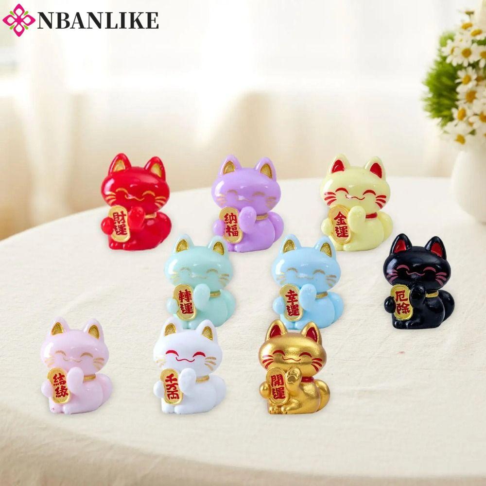 Tượng mèo may mắn NBANLIKE, Tượng mèo may mắn sáng tạo dễ thương, Trang trí nội thất Phim hoạt hình 
