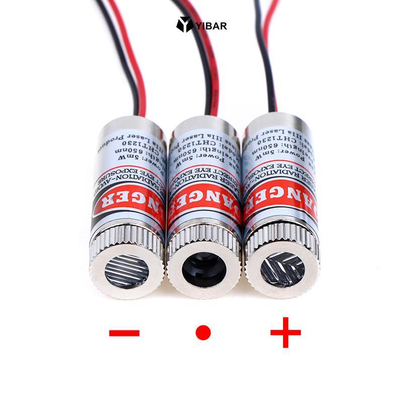 YIBAR 650nm 5mW Red Point / Line / Cross Laser Module Đầu Laser Ống Laser 3v-5v Đầu Laser chấm được 