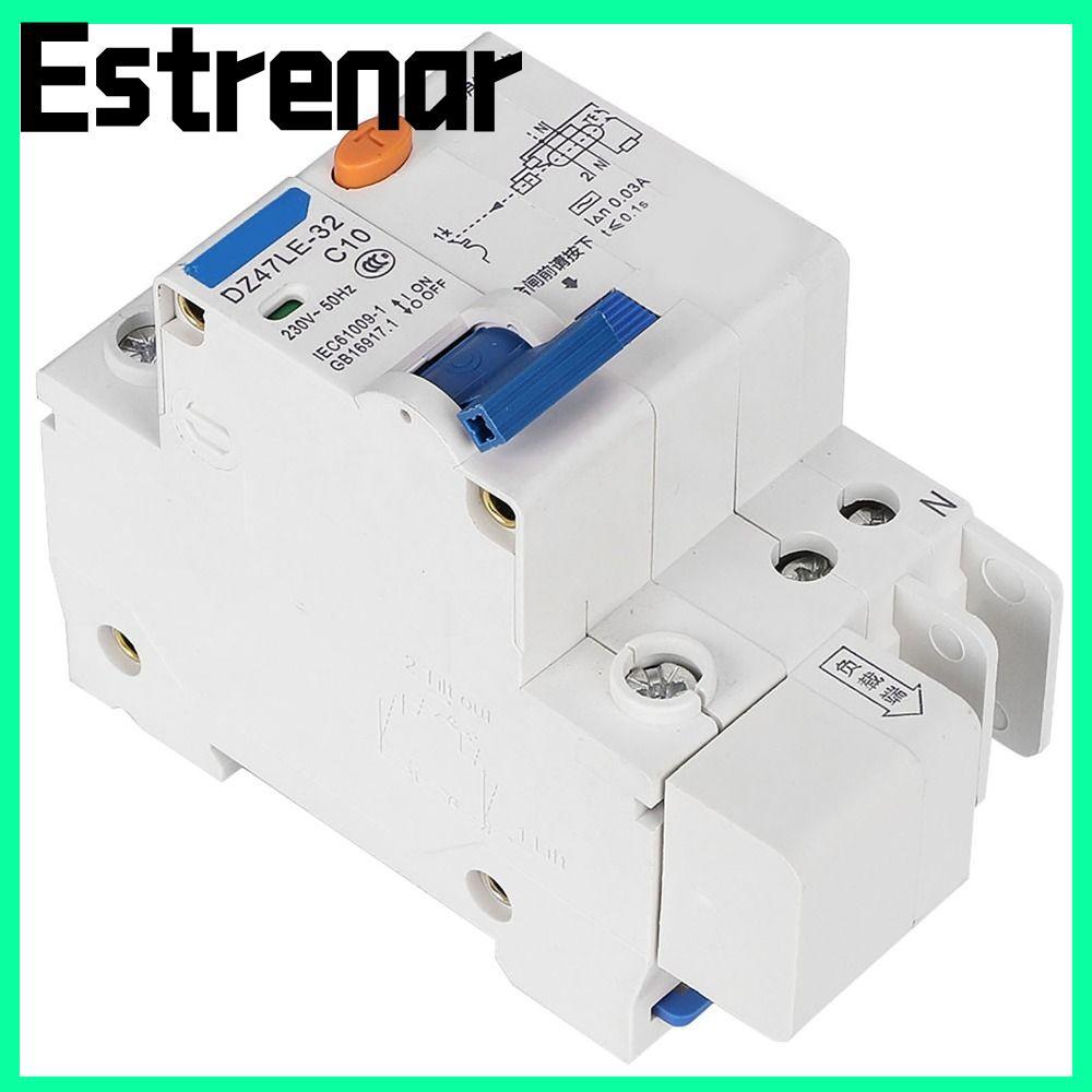 Bộ ngắt mạch ESTRENAR, Bảo vệ rò rỉ DZ47LE-32 Bộ ngắt mạch dư, Bộ ngắt mạch 230V 1P + N 10A DZ47LE-3