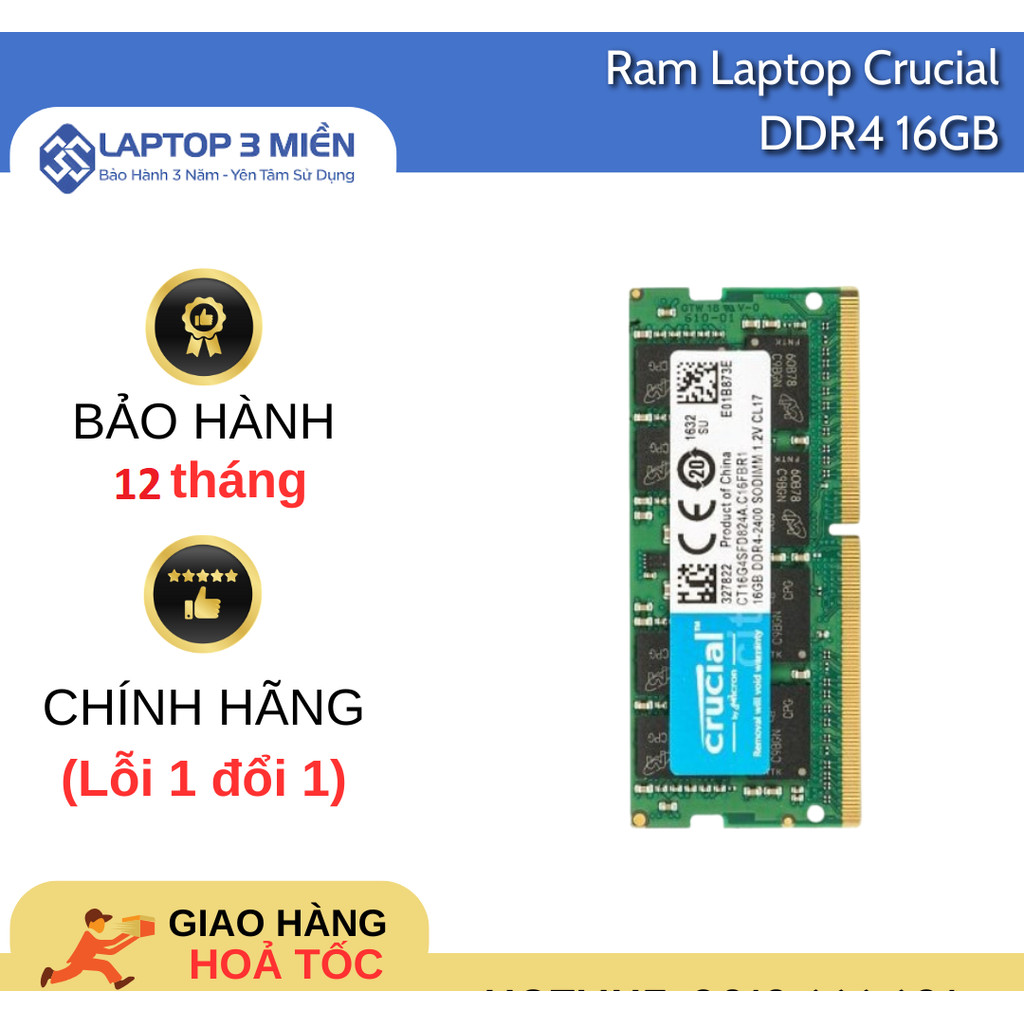 RAM Laptop DDR4 4GB 8GB 16GB bus 2133/2400/2666/ 3200MHz- Hàng chính hãng -